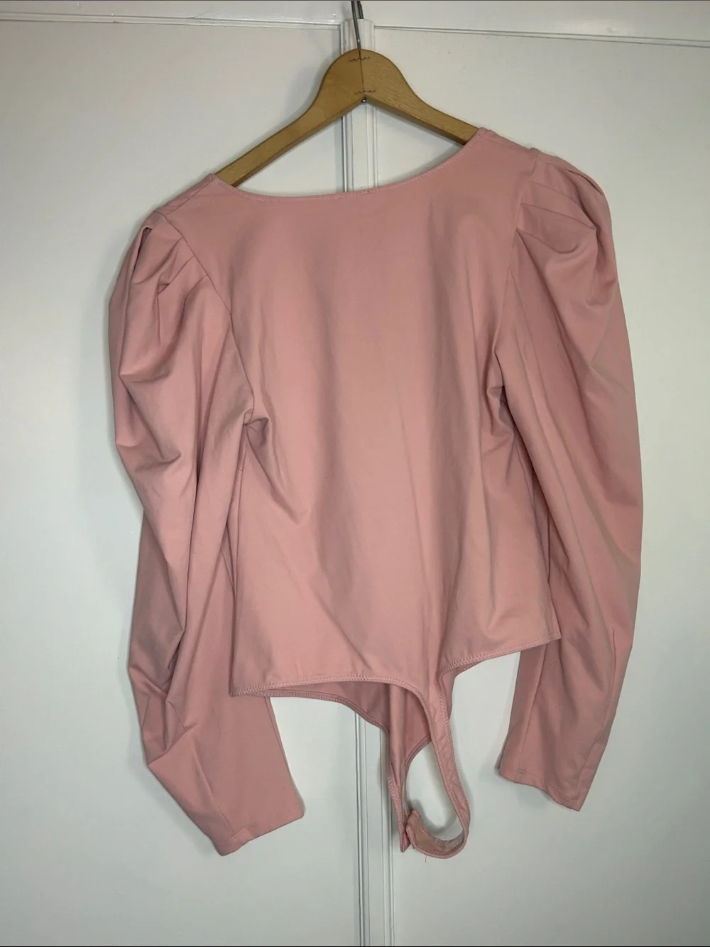 Free People Intimately Pink Puff Sleeve Bodysuit